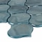 Msi Blue Shimmer Arabesque 10 In. X 10.20 In. X 8Mm Glass Mesh-Mounted Mosaic Tile, 10PK ZOR-MD-0253 - alternate 2
